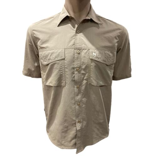 INCA S S Mesh Back Shirt Khaki 16