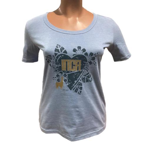 INCA Ladies S/S Fitted Tee (200) - Teal Melange