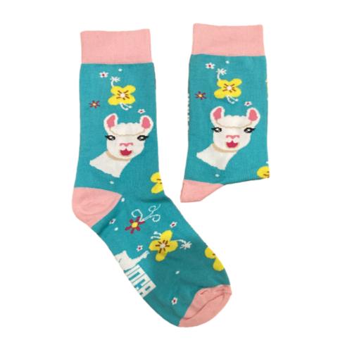INCA Ladies Sexy Socks - Blue/Pink