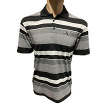 Load image into Gallery viewer, INCA S/S Stripe Golfer - Black/Grey (96)
