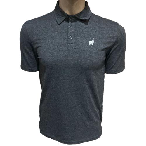 INCA S/S Golfer - Charcoal Melange