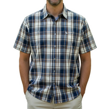 Load image into Gallery viewer, INCA S/S Check Shirt - Cream/Blue (23)
