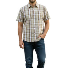 Load image into Gallery viewer, INCA S/S Check Shirt - Cream/Brown (20)
