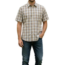Load image into Gallery viewer, INCA S/S Check Shirt - White/Brown (16)
