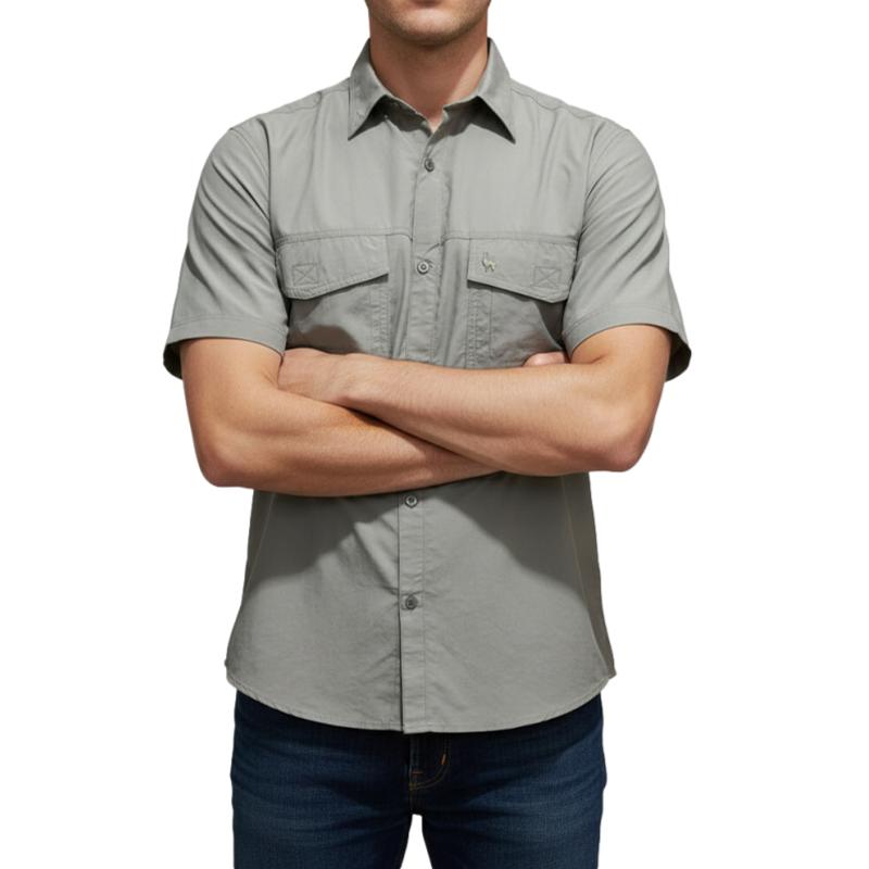 INCA S/S Mesh Back Shirt - Olive (49)